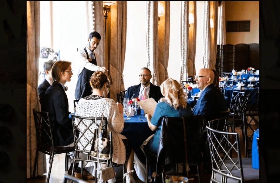 Luxury banquet event hall setup